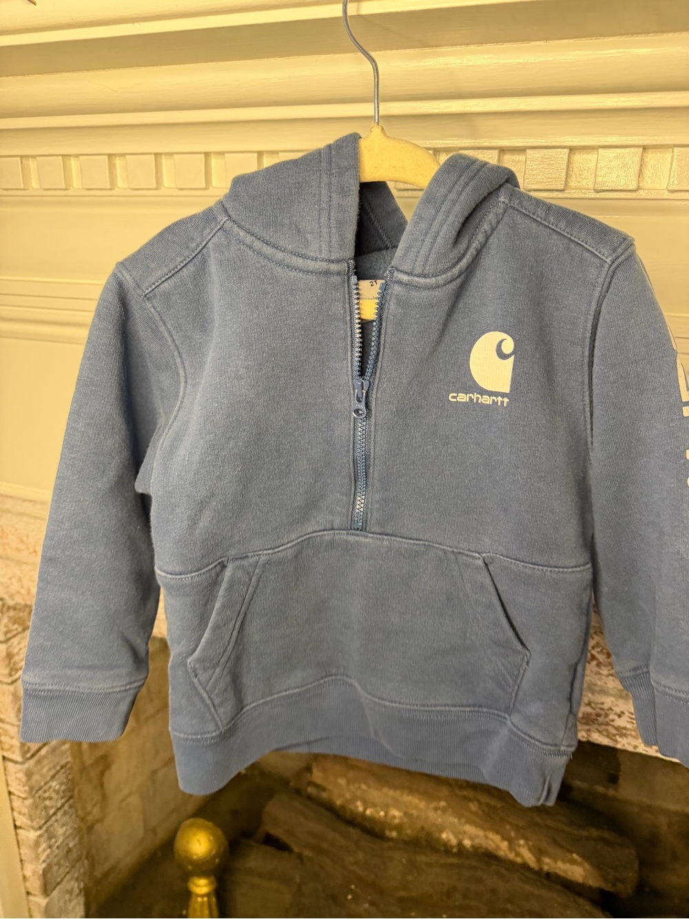 Carhartt Kids Dusty Blue Half-Zip Hoodie